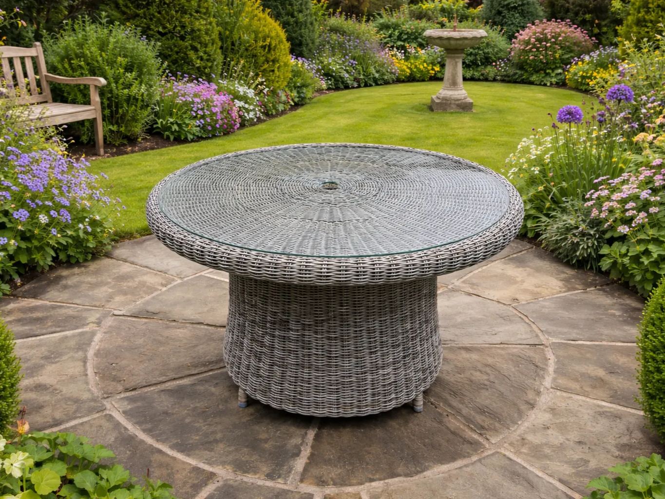 Summergrass Rattan Round Table 