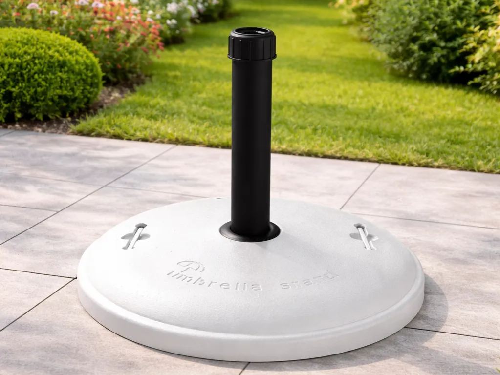 Parasol Base Concrete 22kg | White and Black