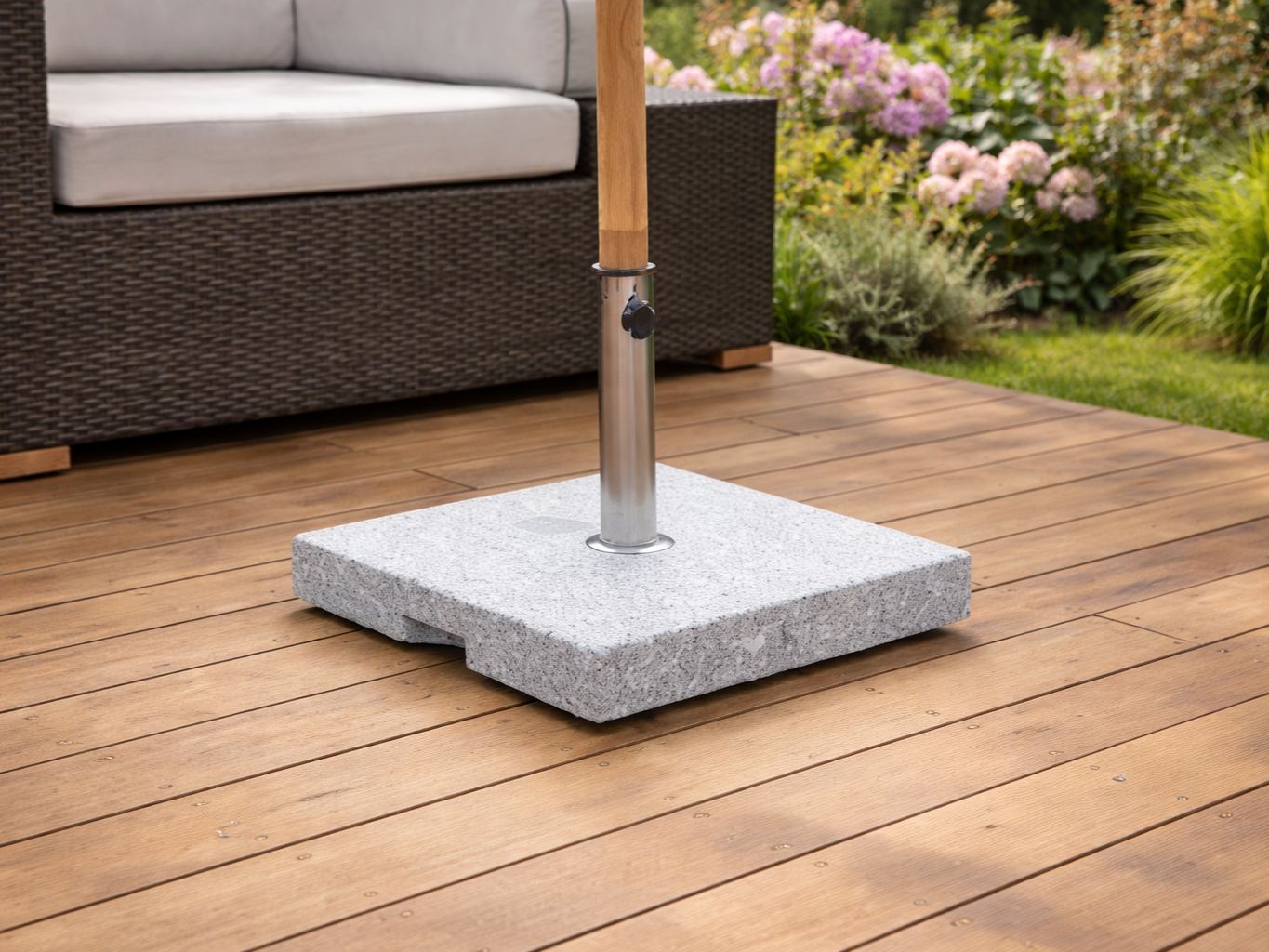 Parasol Base Burnt Stone Effect - 40kg