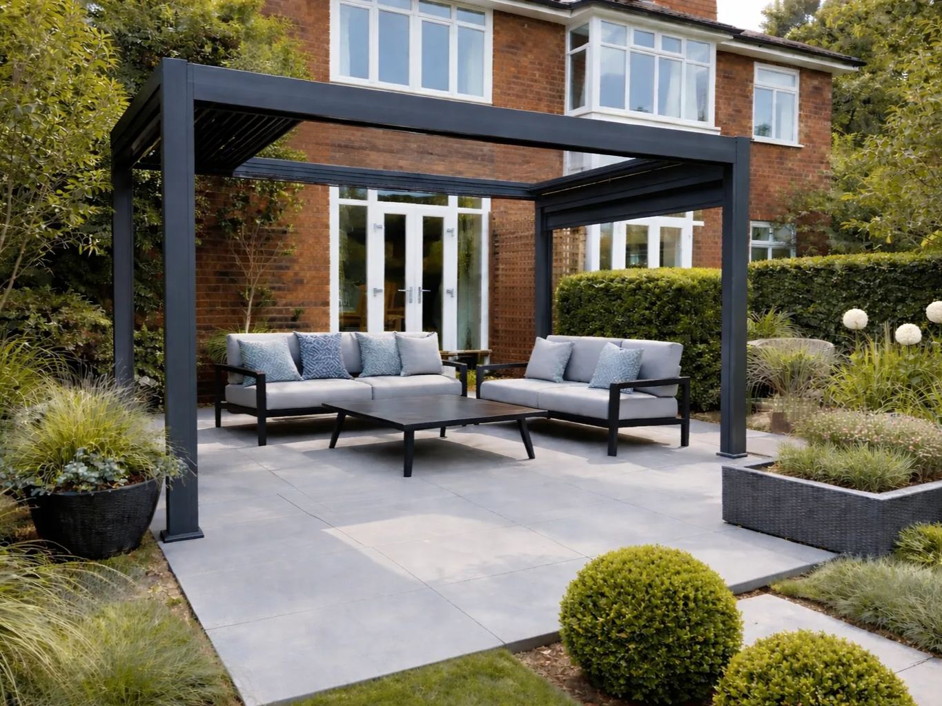 Neptune 4 x 3m LED Retractable Roof Gazebo 