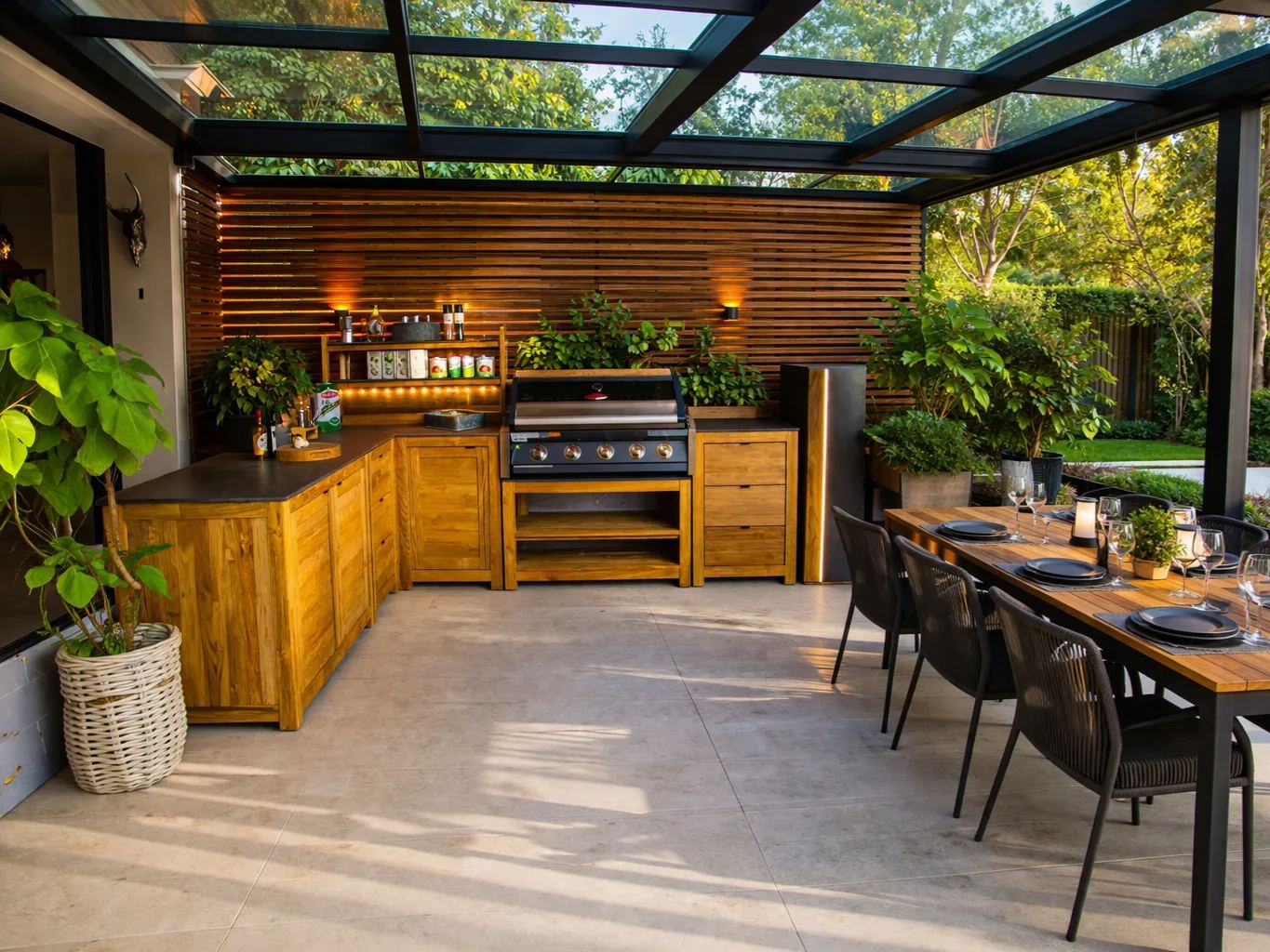 Bari Teak Outdoor Kitchen Set 2| Pre-order