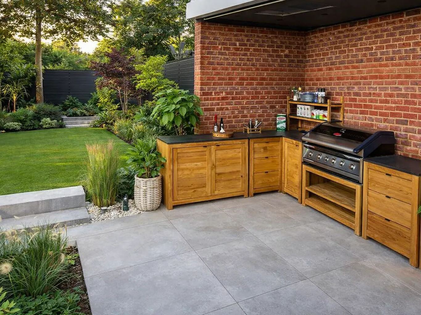 Bari Teak Outdoor Kitchen Set 2| Pre-order