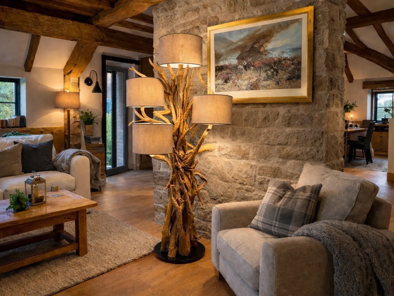 Bluma Floor Lamp 4 Shades 