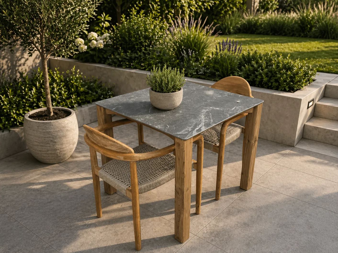 Faro Ceramic Table Bella Set | Cream or Grey