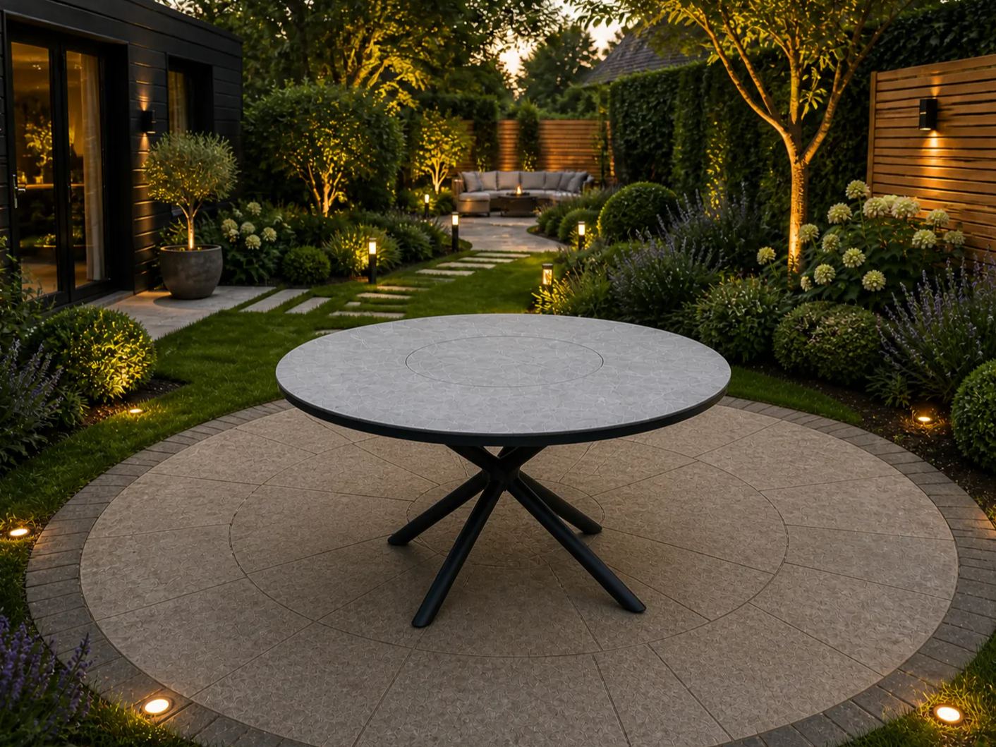 Santiago 1.5m Dining Table with Lazy Susan