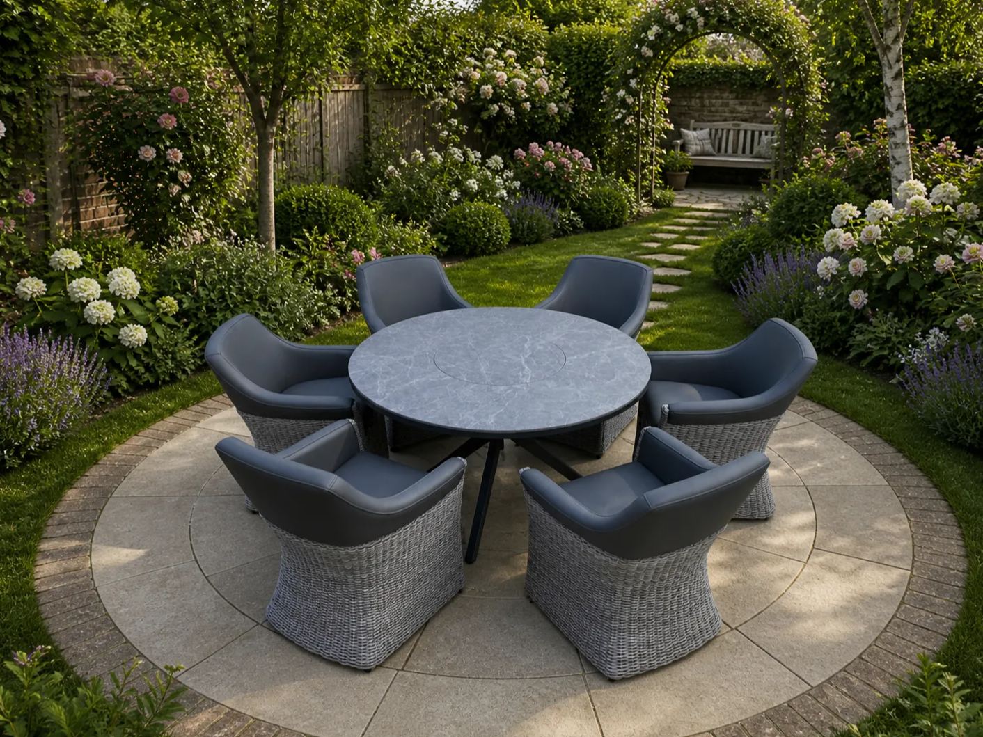 London 6 Chair Dining set | 1.5m