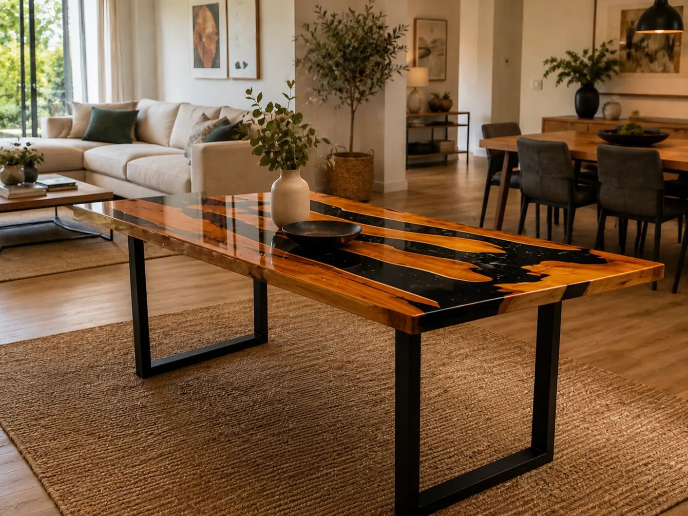 Epoxy Resin Table | Black