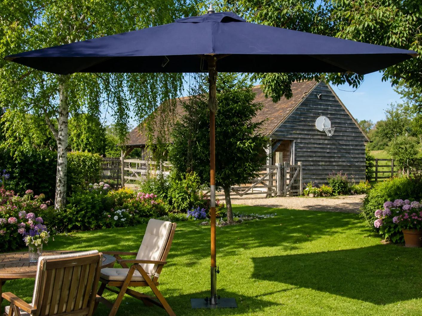 Emerald 3m x 2m Rectangular Parasol | FSC® Certified