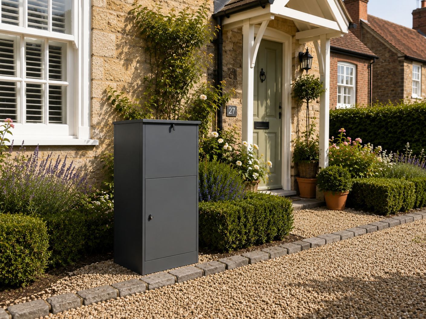 Top Opening Lockable Home Parcel Box | Anthracite