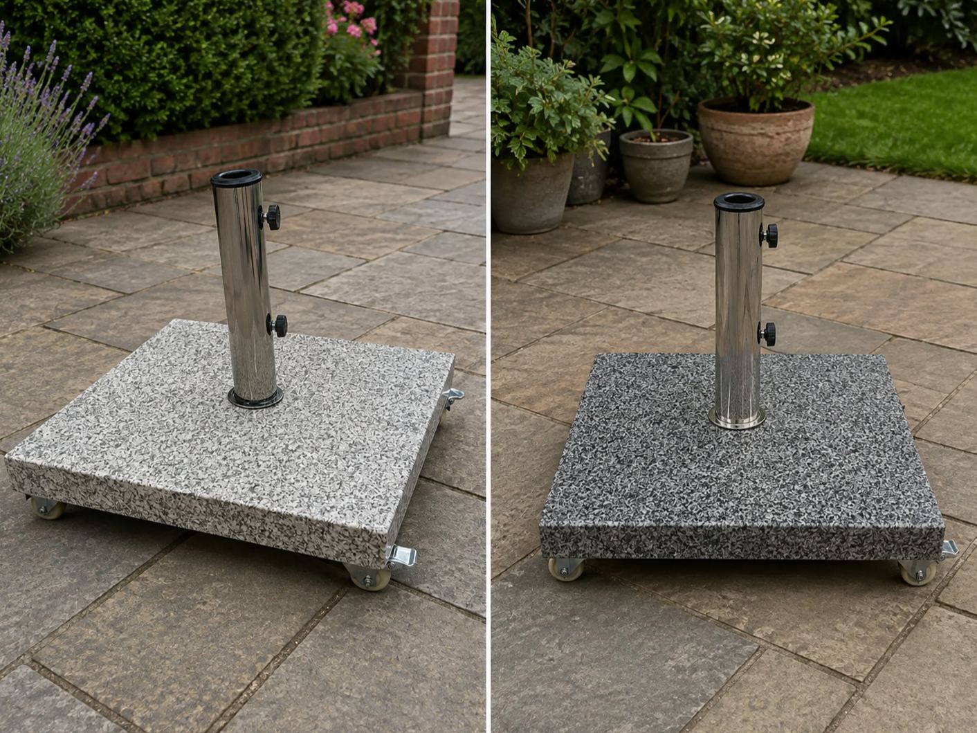 40kg Granite Parasol Base With Wheels
