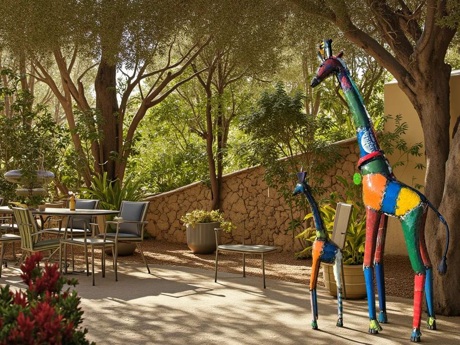 Giraffe Mother & Daughter Set -Garden Furniture Centre-Ornaments Accessories,Ornaments,Metal Garden Ornaments,Animal Garden Ornaments,Think Outside Range,Think Outside Range Ranges,Accessories-{collection_title}
