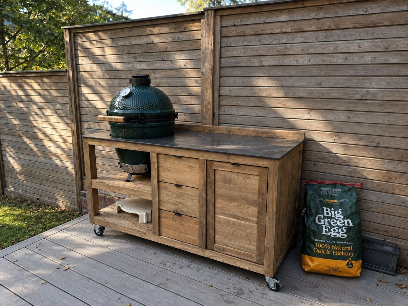 Bari Big Green Egg Trolley on Wheels | Bari 