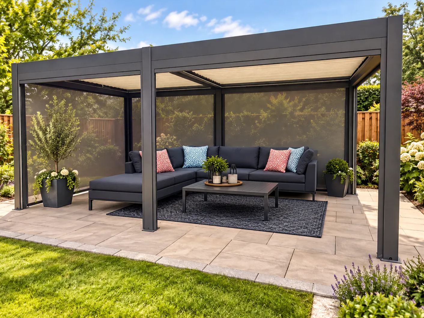 Eclipse 6 X 3m LED Motorised Pergola | Free Standing