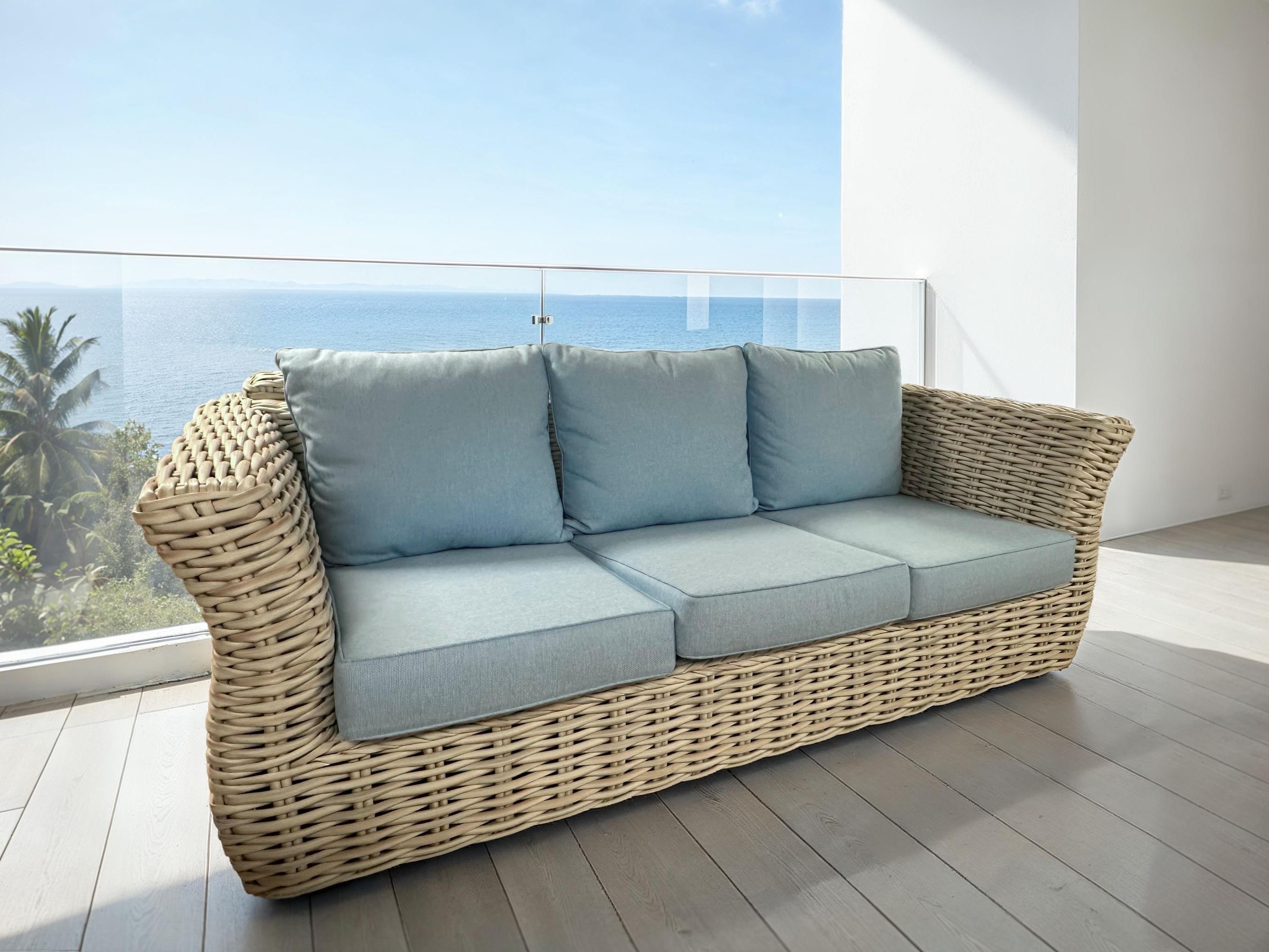 Fiji Wave 3 Seater Sofa-Garden Furniture Centre-HighRange,Outdoor Lounging,Outdoor Furniture,Rattan Furniture,Fiji Range,Fiji Wave,Rattan,Rattan Sofas,Fiji-{collection_title}