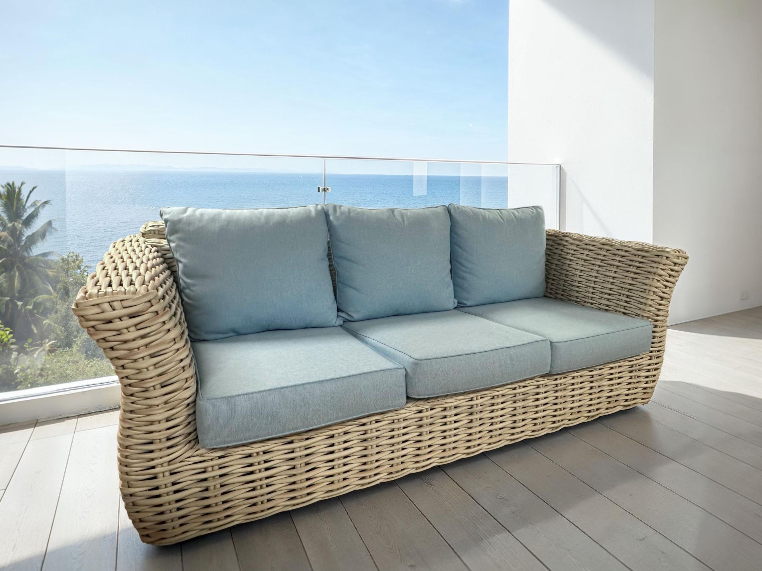 Fiji Wave 3 Seater Sofa-Garden Furniture Centre-HighRange,Outdoor Lounging,Outdoor Furniture,Rattan Furniture,Fiji Range,Fiji Wave,Rattan,Rattan Sofas,Fiji-{collection_title}