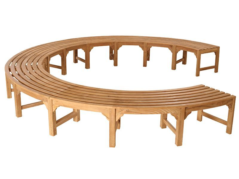Backless Contour Bench | Pre-Order-Garden Furniture Centre-MidRange,Backless,Benches,Outdoor Furniture,Teak Benches Benches,Tree Benches,Curved Benches-{collection_title}