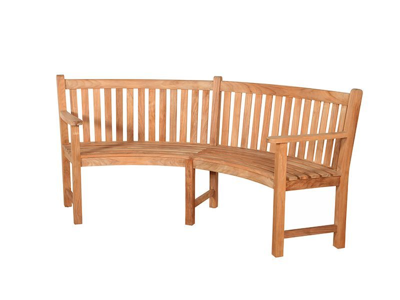 Contour Curved Bench | With Arms-Garden Furniture Centre-MidInstock,instock,MidRange,Benches,Teak Benches Benches,Curved Benches,Teak,Teak Benches-{collection_title}
