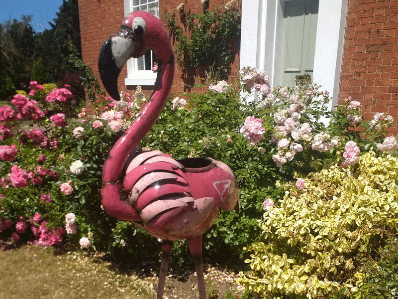 Florence The Flamingo Beverage Tub -Garden Furniture Centre-MidInstock,instock,MidRange,Ornaments,Accessories,Ranges,Animal Garden Ornaments,Think Outside Range,Metal Garden Ornaments,Novelty Drinks Coolers,Think Outside Range Ranges-{collection_title}