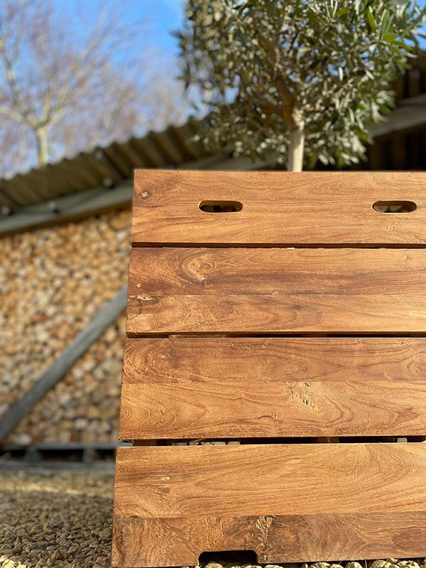 Reclaimed Teak Square Planter