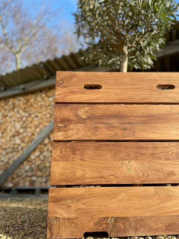 Reclaimed Teak Square Planter-Garden Furniture Centre-LowRange,Reclaimed Furniture,Accessories,Garden Planters-{collection_title}