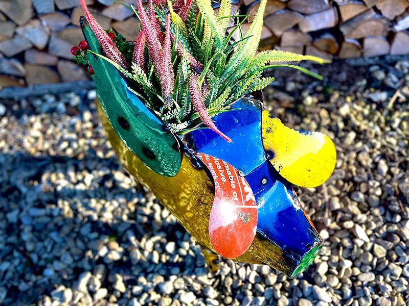 Barnyard Flying Pig Planter 