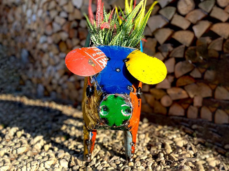 Barnyard Flying Pig Planter 