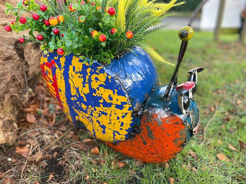 Sammy The Snail Planter-Garden Furniture Centre-48Hour Dispatch,LowRange,Ornaments,Accessories,Ranges,Animal Garden Ornaments,Think Outside Range,Metal Garden Ornaments,Garden Planters,Think Outside Range Ranges,Ornaments Accessories-{collection_title}