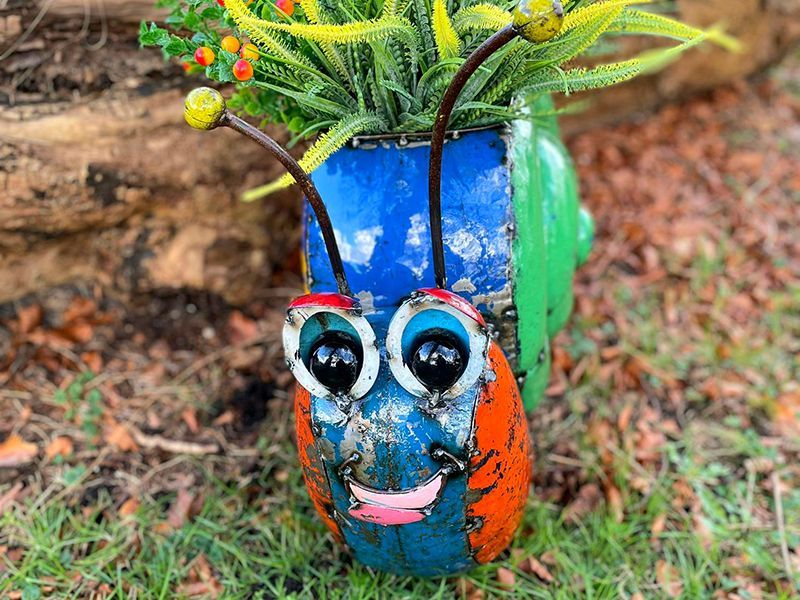 Sammy The Snail Planter-Garden Furniture Centre-48Hour Dispatch,LowRange,Ornaments,Accessories,Ranges,Animal Garden Ornaments,Think Outside Range,Metal Garden Ornaments,Garden Planters,Think Outside Range Ranges,Ornaments Accessories-{collection_title}