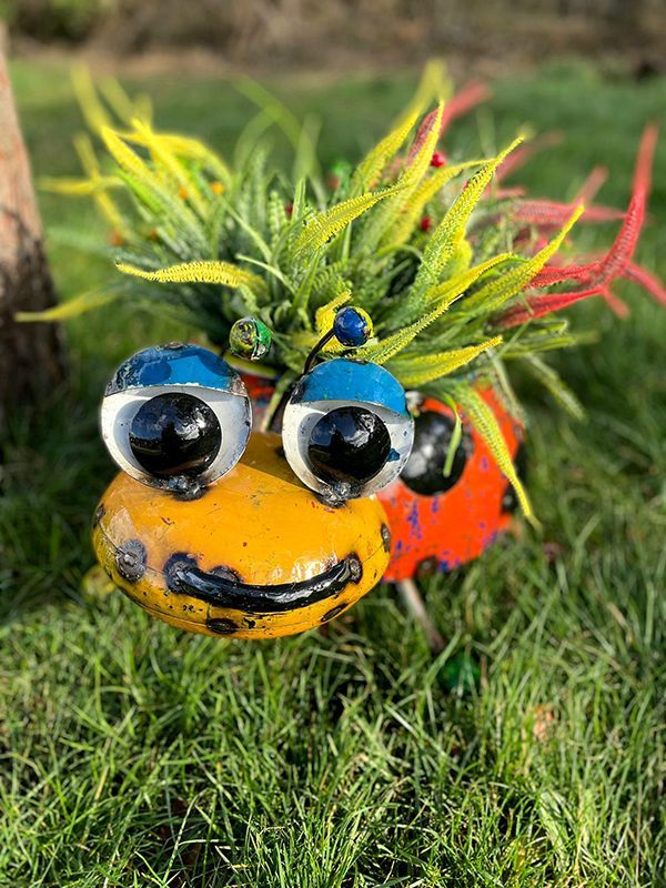 Lily The Lady Bug Planter-Garden Furniture Centre-48Hour Dispatch,LowRange,Ornaments,Accessories,Ranges,Animal Garden Ornaments,Think Outside Range,Metal Garden Ornaments,Garden Planters,Think Outside Range Ranges,Ornaments Accessories-{collection_title}