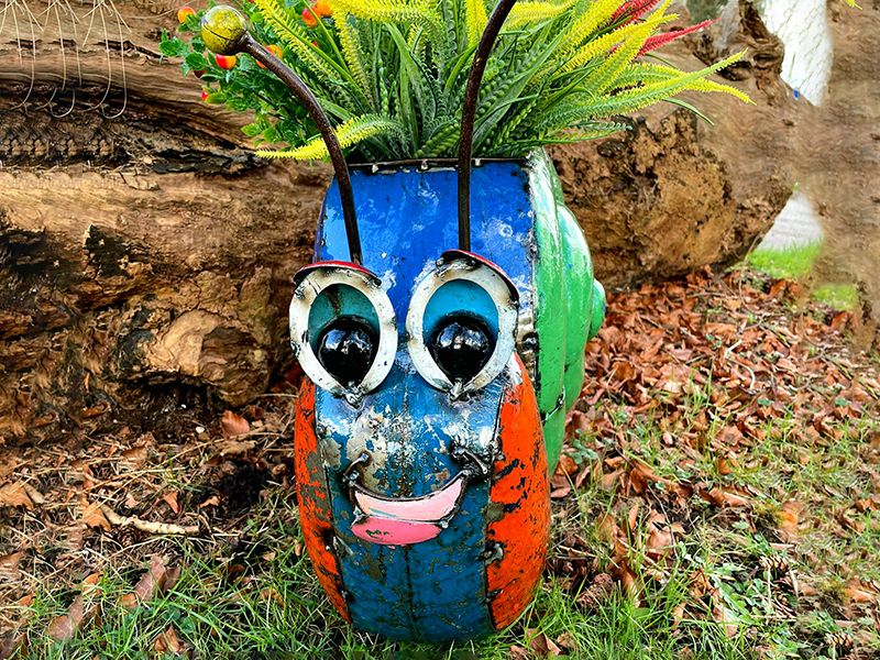 Sammy The Snail Planter-Garden Furniture Centre-48Hour Dispatch,LowRange,Ornaments,Accessories,Ranges,Animal Garden Ornaments,Think Outside Range,Metal Garden Ornaments,Garden Planters,Think Outside Range Ranges,Ornaments Accessories-{collection_title}