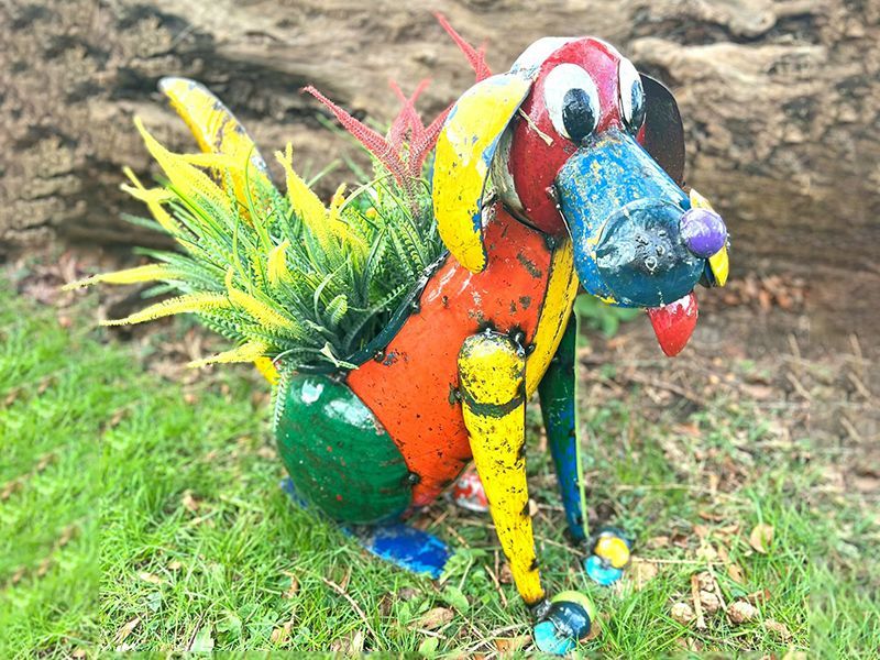 Dynamo the Dog Planter-Garden Furniture Centre-48Hour Dispatch,LowRange,Ornaments Accessories,Ornaments,Accessories,Ranges,Animal Garden Ornaments,Think Outside Range,Metal Garden Ornaments,Garden Planters,Think Outside Range Ranges-{collection_title}