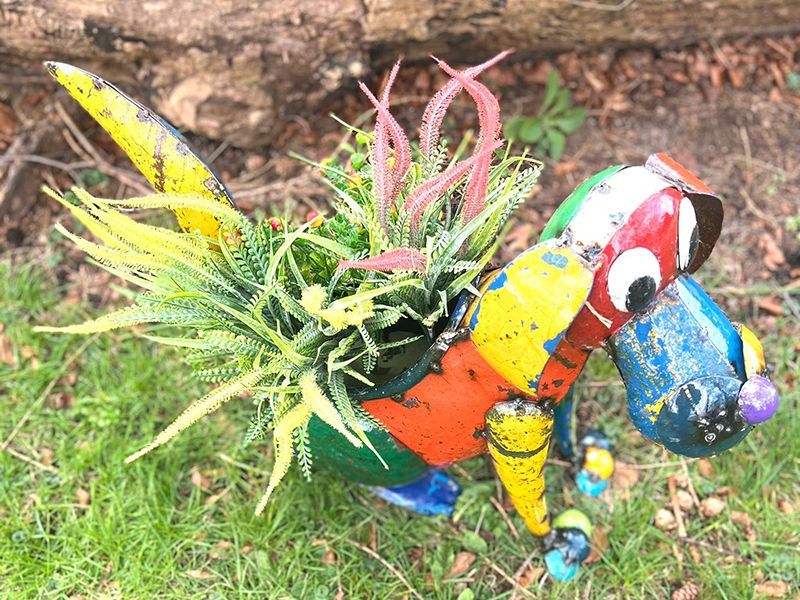 Dynamo the Dog Planter-Garden Furniture Centre-48Hour Dispatch,LowRange,Ornaments Accessories,Ornaments,Accessories,Ranges,Animal Garden Ornaments,Think Outside Range,Metal Garden Ornaments,Garden Planters,Think Outside Range Ranges-{collection_title}