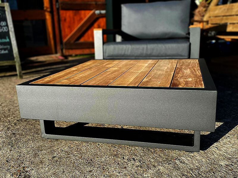 St.Lucia Modular Coffee Table with Teak Top-Garden Furniture Centre-MidInstock,instock,MidRange,Outdoor Furniture,Metal Furniture,St Lucia Range,Metal,Metal Tables Metal,Teak,Tables,Teak Tables,Metal Tables,Coffee Table-{collection_title}