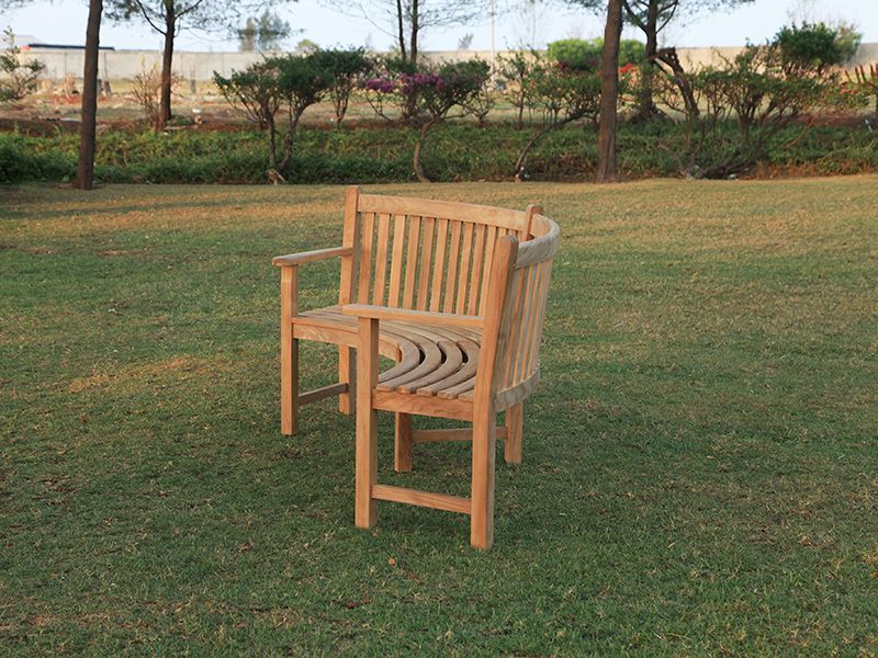 Contour Curved Bench | With Arms-Garden Furniture Centre-MidInstock,instock,MidRange,Benches,Teak Benches Benches,Curved Benches,Teak,Teak Benches-{collection_title}