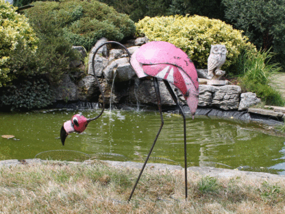Percy The Flamingo Head Down 