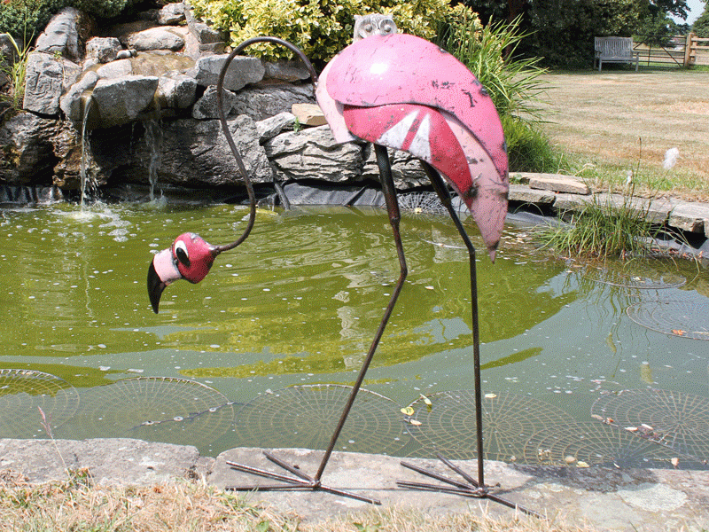 Percy The Flamingo Head Down -Garden Furniture Centre-48Hour Dispatch,LowRange,Under 100,Ornaments,Ranges,Animal Garden Ornaments,Think Outside Range,Metal Garden Ornaments,Think Outside Range Ranges,Ornaments Accessories,Accessories-{collection_title}