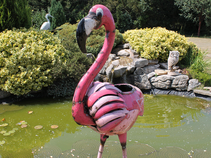 Florence The Flamingo Beverage Tub -Garden Furniture Centre-MidInstock,instock,MidRange,Ornaments,Accessories,Ranges,Animal Garden Ornaments,Think Outside Range,Metal Garden Ornaments,Novelty Drinks Coolers,Think Outside Range Ranges-{collection_title}