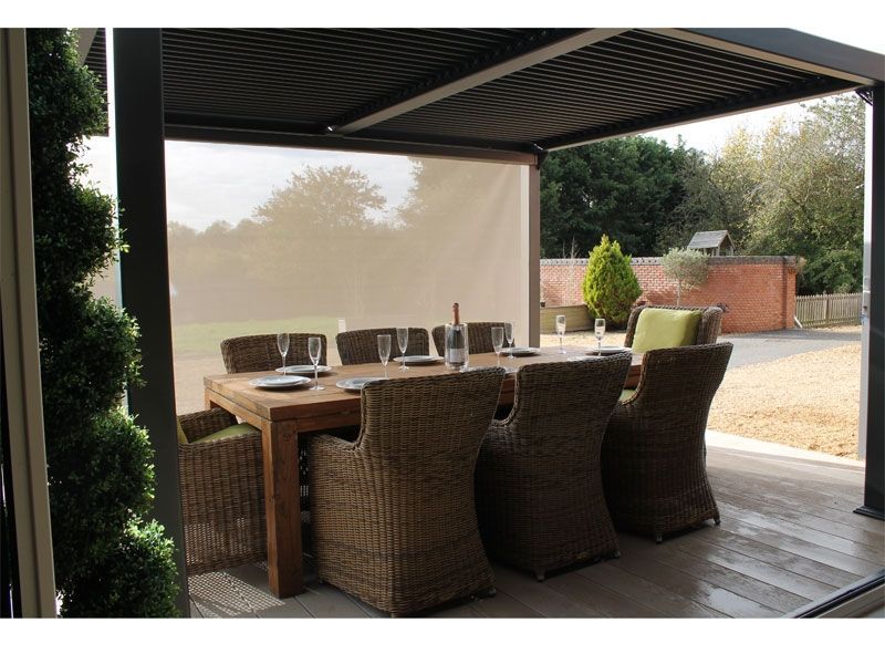Galaxy End Screen | 3x3m-Garden Furniture Centre-MidInstock,instock,MidRange,Gazebos OLD DNU!,The Galaxy Gazebo Range,Gazebos,Galaxy Louvered Roof Gazebo Range,Galaxy Gazebo Range Ranges-{collection_title}
