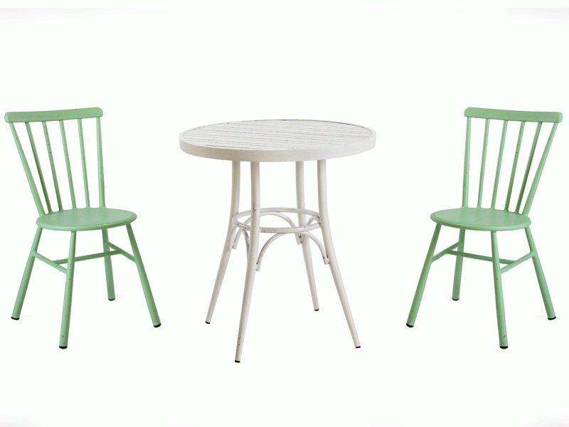 Retro Cafe Set (Round)-Garden Furniture Centre-MidRange,Metal,Tables,Dining Set,Outdoor Furniture,Metal Furniture,Retro Range,Outdoor Sale,Outdoor Dining,Balcony & Duo Sets,Autumn & Winter Sale-{collection_title}