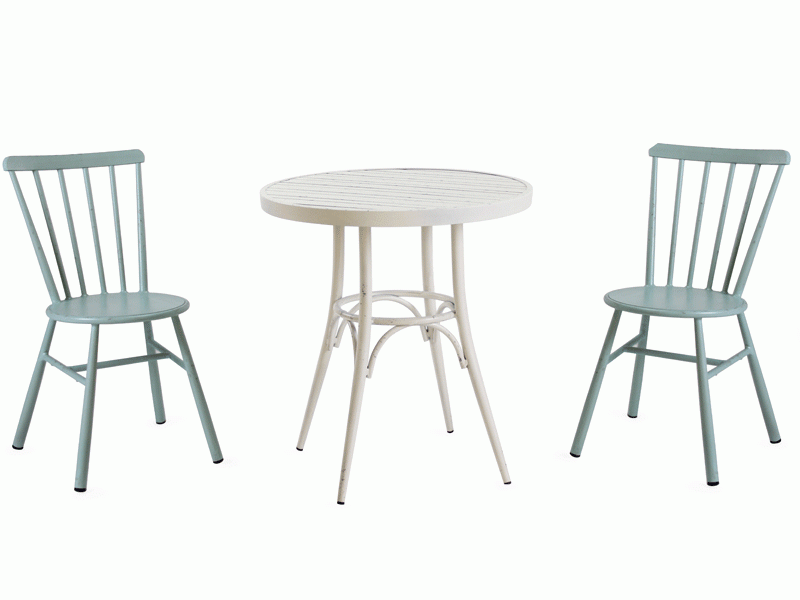 Retro Cafe Set (Round)-Garden Furniture Centre-MidRange,Metal,Tables,Dining Set,Outdoor Furniture,Metal Furniture,Retro Range,Outdoor Sale,Outdoor Dining,Balcony & Duo Sets,Autumn & Winter Sale-{collection_title}