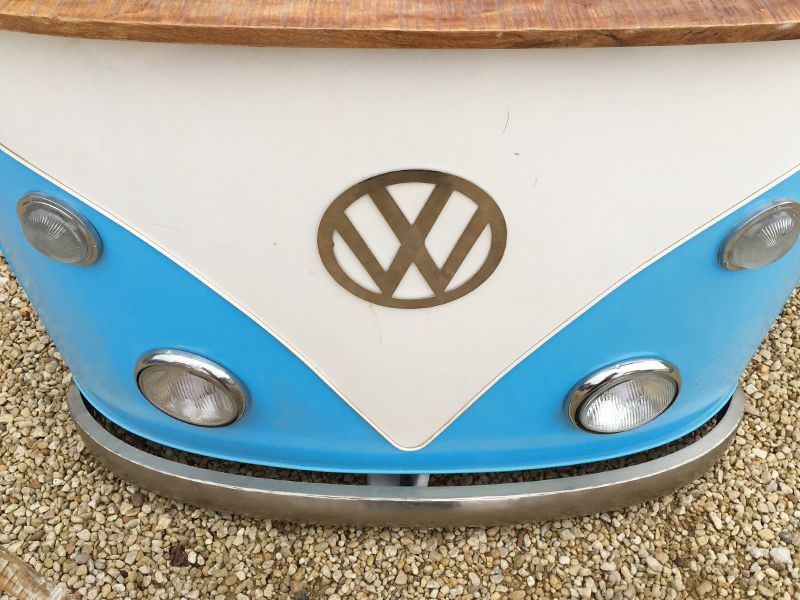 Indian VW Bus Bar Counter | Blue And White-Garden Furniture Centre-MidInstock,instock,MidRange,Information,National BBQ Week - Sizzling Hot Offers for you ...,Outdoor Furniture,Bars & Bar Sets,Upcycled Furniture-{collection_title}