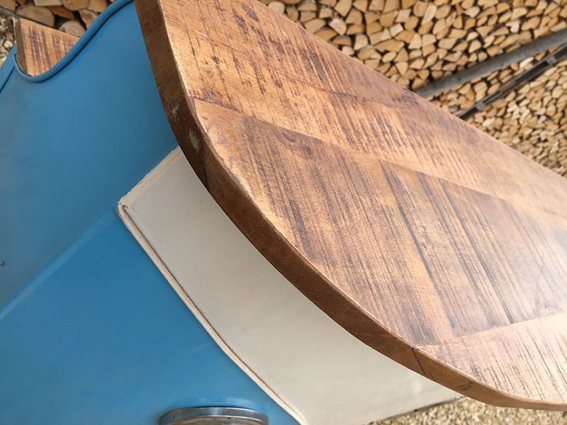 Indian VW Bus Bar Counter | Blue And White-Garden Furniture Centre-MidInstock,instock,MidRange,Information,National BBQ Week - Sizzling Hot Offers for you ...,Outdoor Furniture,Bars & Bar Sets,Upcycled Furniture-{collection_title}