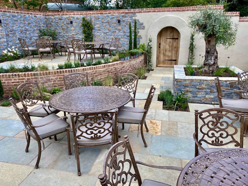 Casino 6 Seater Round Table and Chairs Set-Garden Furniture Centre-HighRange,Tables,Dining Set,Information,Metal,Outdoor Furniture,Metal Furniture,Casino & Leaf Range,Outdoor Sale,Outdoor Dining,Autumn & Winter Sale-{collection_title}