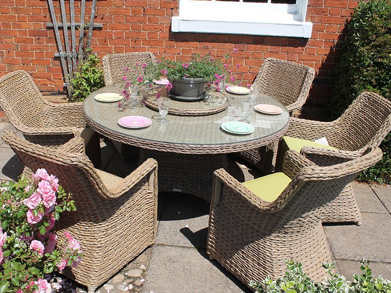 Montana 6 Chair Dining Set -Garden Furniture Centre-HighRange,Rattan,Tables,Dining Set,Rattan Furniture,Montana Range,Outdoor Dining-{collection_title}