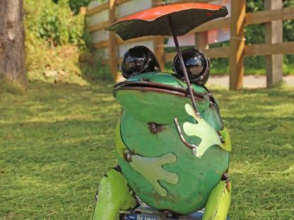 Sitting Frog With Umbrella 