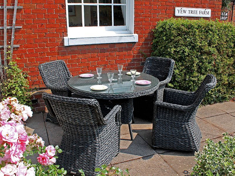 Midnight Montana 4 Chair Dining Set-Garden Furniture Centre-HighRange,Rattan,Tables,Dining Set,Outdoor Furniture,Rattan Furniture,Montana Range,Outdoor Dining-{collection_title}