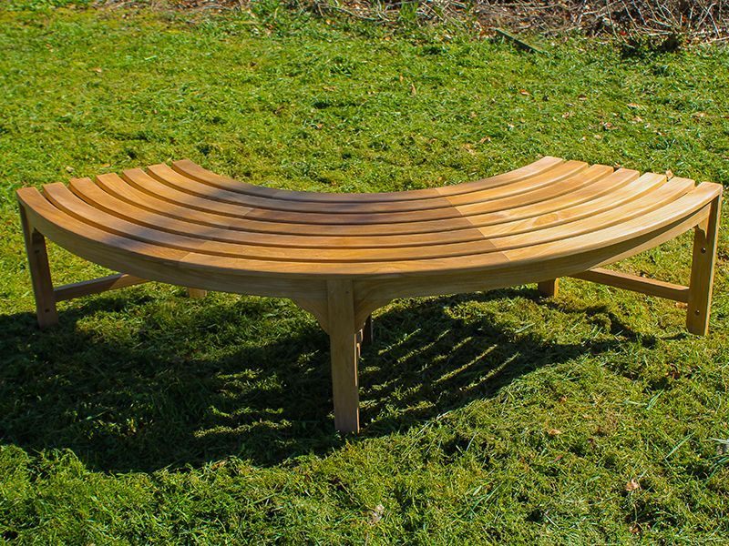 Backless Contour Bench | Pre-Order-Garden Furniture Centre-MidRange,Backless,Benches,Outdoor Furniture,Teak Benches Benches,Tree Benches,Curved Benches-{collection_title}