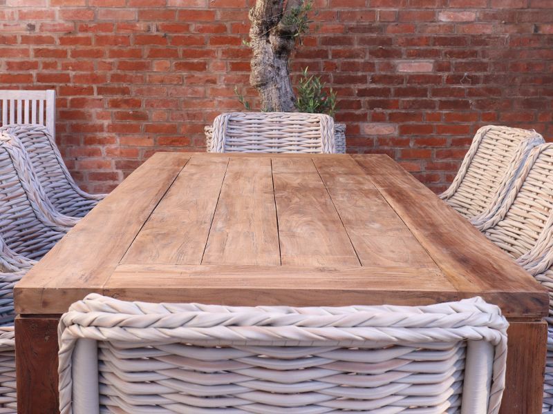 York 8 Chair Dining Set-Garden Furniture Centre-HighRange,Reclaimed Furniture,ere,Rattan,Tables,Dining Set,Information,Rustic Oak Range,Teak,Outdoor Sale,Outdoor Dining,Spring & Summer Sale-{collection_title}