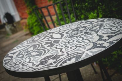 Terrazzo 90cm Table Set -Garden Furniture Centre-MidRange,Metal,Tables,Dining Set,Outdoor Furniture,Metal Furniture,Outdoor Dining,Balcony & Duo Sets-{collection_title}