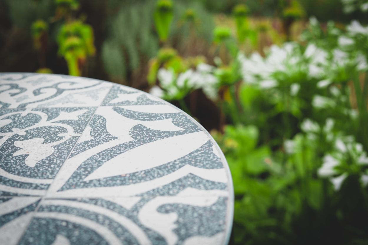 Terrazzo 90cm Table Set -Garden Furniture Centre-MidRange,Metal,Tables,Dining Set,Outdoor Furniture,Metal Furniture,Outdoor Dining,Balcony & Duo Sets-{collection_title}